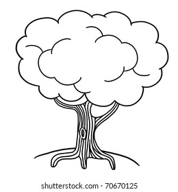 Tree Outline Illustration Isolated Tree Outline Stock Illustration ...