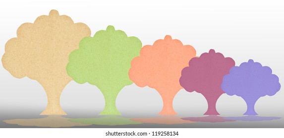 Tree recycled paper on white background. - Powered by Shutterstock