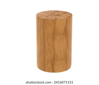Tree trunk isolated on background. 3d rendering - illustration