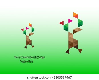 Tree vector modern logo template design. Eco friendly, environmental conservation, organic, design for logo, monogram, flyer, invitation, menu, brochure for business company, premium vector of tree.