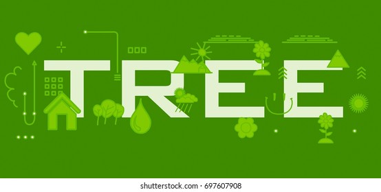 Tree Word Icons 260nw 697607908 