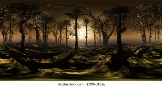 Trees In The Fog. Environment Map. HDRI Map. Equidistant Projection. Spherical Panorama. Landscape
3D Rendering
