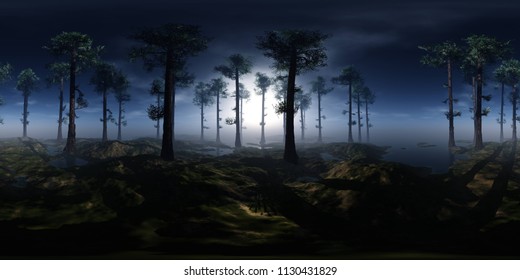 Trees In The Fog. Environment Map. HDRI Map. Equidistant Projection. Spherical Panorama. Landscape
3D Rendering
