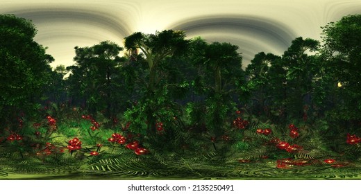 Trees In The Fog. Environment Map. HDRI Map. Equidistant Projection. Spherical Panorama. Landscape
3D Rendering