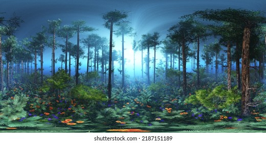 Trees In The Fog. Environment Map. HDRI Map. Equidistant Projection. Spherical Panorama. Landscape
3D Rendering