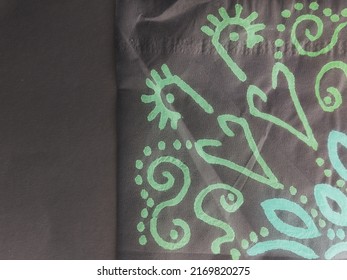 Trendy Ethnic Sketch. Ethnic TIkat Art. Ink Textured Background. Weaving Silk Saris. Vintage Asian Print. Dark Shibori Pattern. Effect.