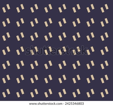 Trendy geometric pattern on dark blue background with beige decorative elements. Fashinable design illustration