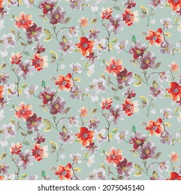 Trendy New Abstract Floral Seamless Pattern for Digital Print Allover Design