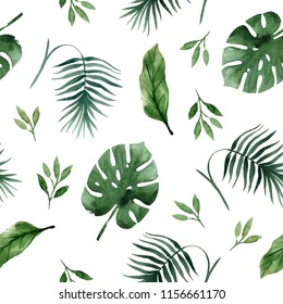 Four Tropical Leaves Hand Drawn Leaves Stock Vector (Royalty Free ...
