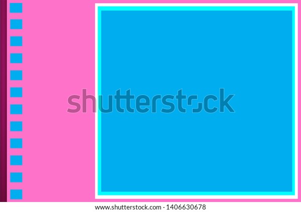 Trendy type note pad/pin board in pink and blue.\
Divided into 2 sections. Right hand side has square bullet points.\
Ideal image to add advertising, text messages, invitations or\
scribbling notes.