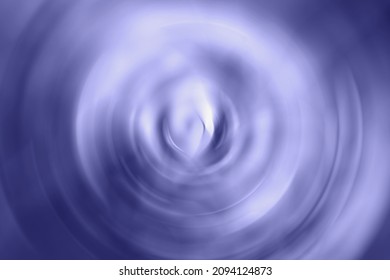 Trendy Very Peri Color Concept Of The Year 2022, Violet Blue, Lavender Blurred Gradient Radial Motion Background. Circular Texture