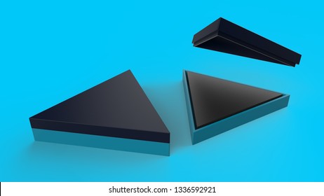 Triangle Gift Box 3D Rendering