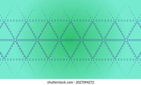 Triangle Patten In Green And Blue  