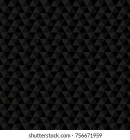 Triangle Seamless Background. Modern Triangular Geometric Pattern. Black Polygon Texture.