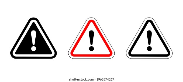 212 Exclaimation mark red triangle Images, Stock Photos & Vectors ...