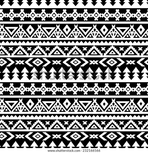 Tribal Art Ethnic Seamless Pattern Folk Stock Illustration 232166566