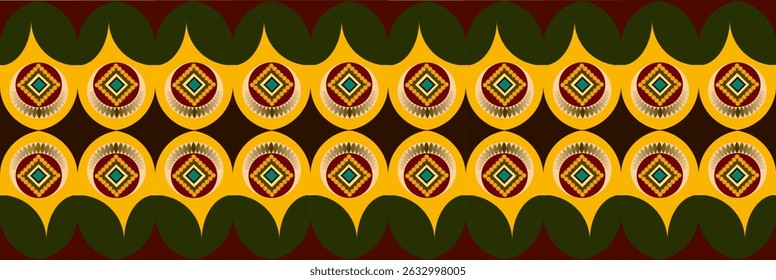 Tribal Geometric Seamless Pattern – Bold Ethnic Abstract Textile Design. Arabic design illustration.