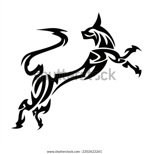 Tribal Wolf Tattoo Images Body Tattoos Stock Illustration 2202622261 ...