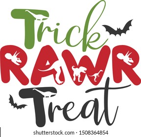 Trick RAWR Treat Halloween Dinosaur  