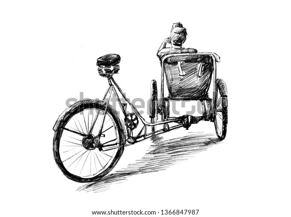 Tricycle Ho Chi Minh City Show Stock Illustration 1366847987 | Shutterstock