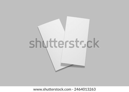 Trifold standard leaflet editable mockup for layout presentation