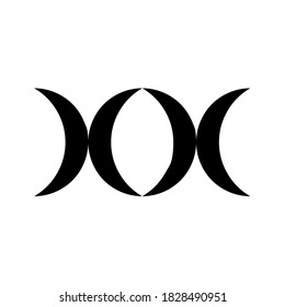 Triple Goddess Symbol White Background Stock Illustration 1828490951 ...