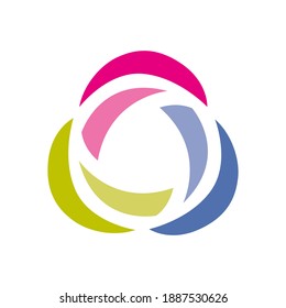 Triple Half Circle Three Colour Pastel Stock Illustration 1887530626 ...