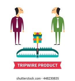 Tripwire Product Bitmap Concept In Flat Style