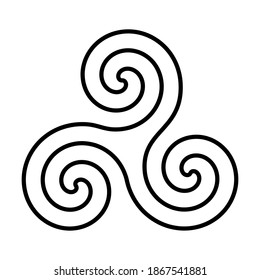 Triskelion Symbol Icon White Background Stock Illustration 1867541881 ...