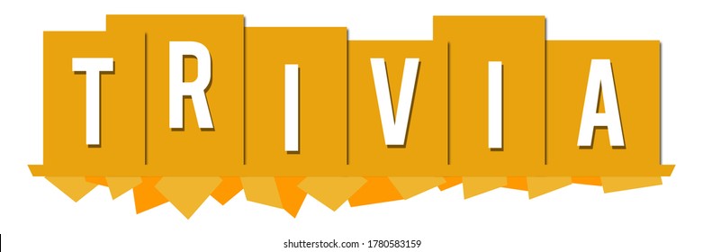 Trivia Text Written Over Yellow Background Stock Illustration ...