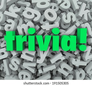 Trivia Word 3D Letters Quiz Fun Knowledge Game