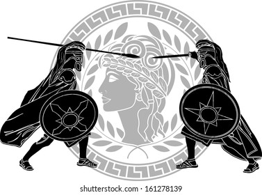 Trojan War. Stencil. Raster Version