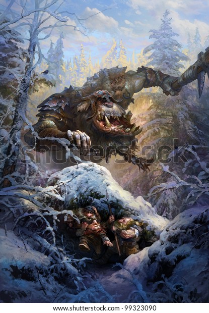 Troll Dwarfs Stock Illustration 99323090