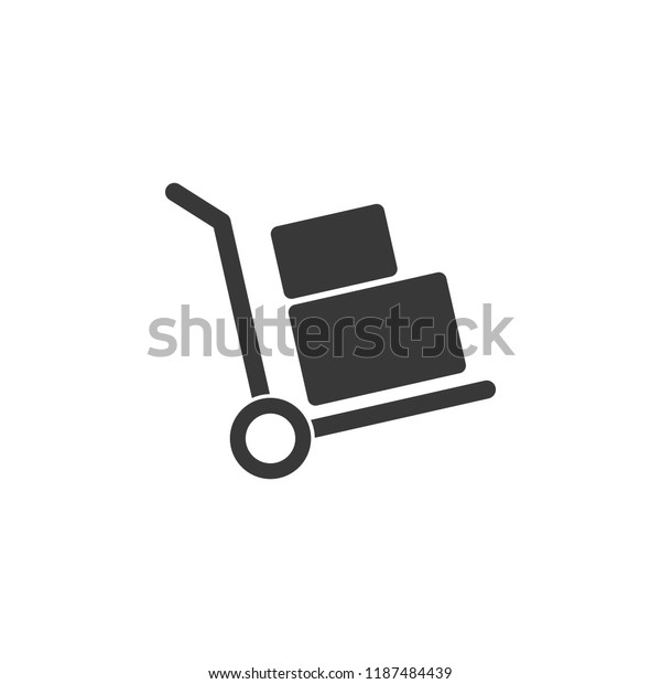 trolley with
cargo icon. Element of airport icon. Premium quality graphic design
icon. Signs and symbols collection icon for websites, web design,
mobile app  on white
background