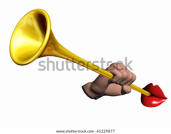 The beach Visible banner Trombone Blow Ones Own Trumpet Stock Illustration 65229877 | Shutterstock
