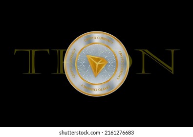 The Tron Virtual Currency Logo. 3d Illustrations.