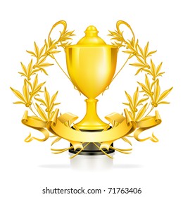 Trophy Gold Eps10 Stock Vector (Royalty Free) 97035647