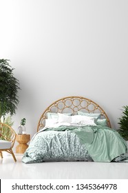 Tropical Bedroom Interior, 3d Render