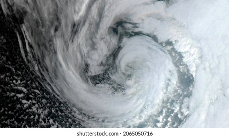 Tropical Cyclone Forming Into Hurricane As Seen On Severe Weather Satellite