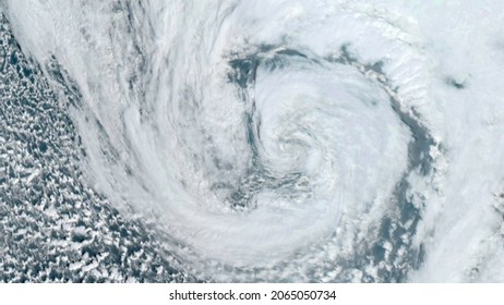 Tropical Cyclone Forming Into Hurricane As Seen On Severe Weather Satellite