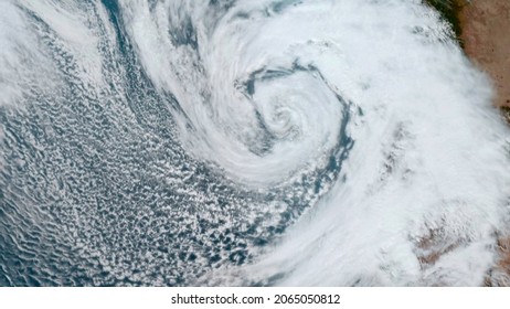 Tropical Cyclone Forming Into Hurricane As Seen On Severe Weather Satellite