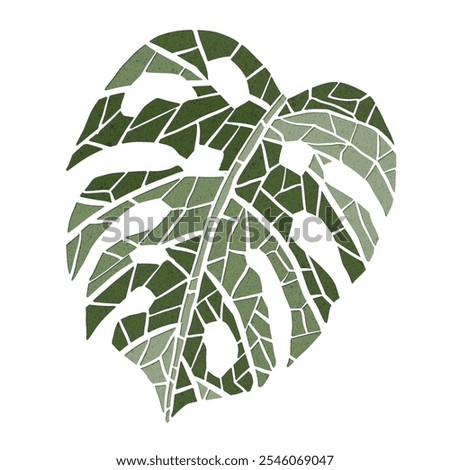 Tropical design elements that mimics ceramic tiles