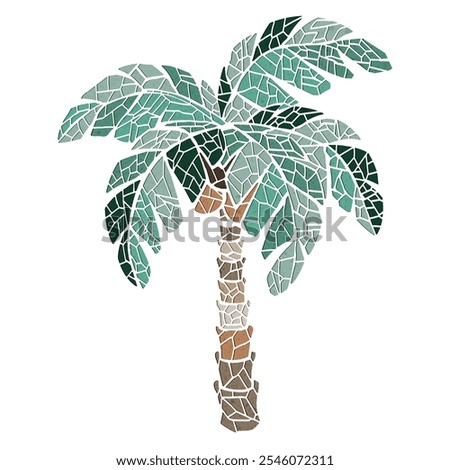 Tropical design elements that mimics ceramic tiles