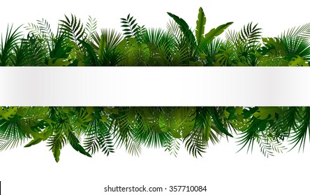 Tropical foliage. Floral design background - Shutterstock ID 357710084