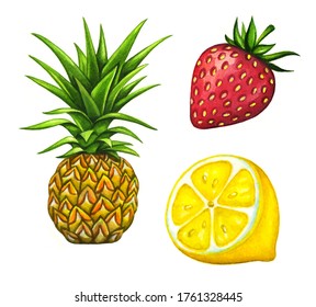 sliced pineapple clipart for kids