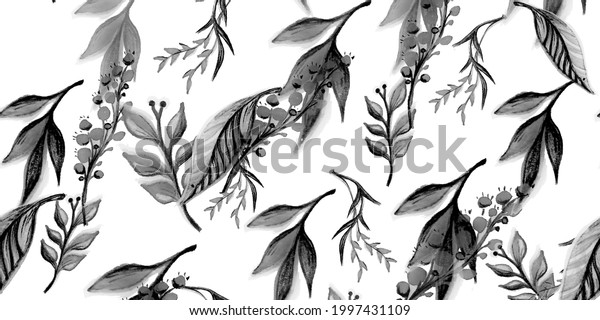 Tropical Leaf Paintings. Silver Engraved Botanic. Metal Drawing Tropical Leaf. Graphic Banana Leaf. Watercolor Banana Tree. Black Pattern Palms. Party Summer Poster.
