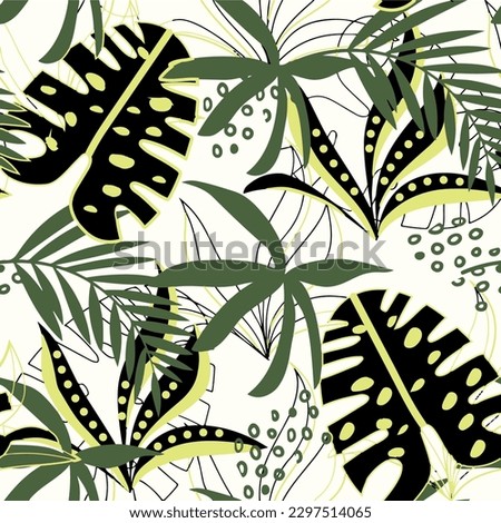 tropical pattern , tropical leavs, summer trend 