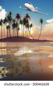 Tropical vacation / 3d render