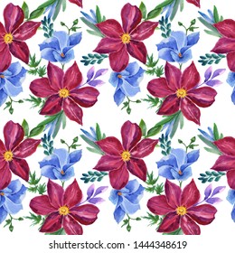 Flower Pattern Navy Background Stock Illustration 774220543