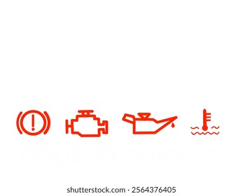 trouble icon in car vector image 
